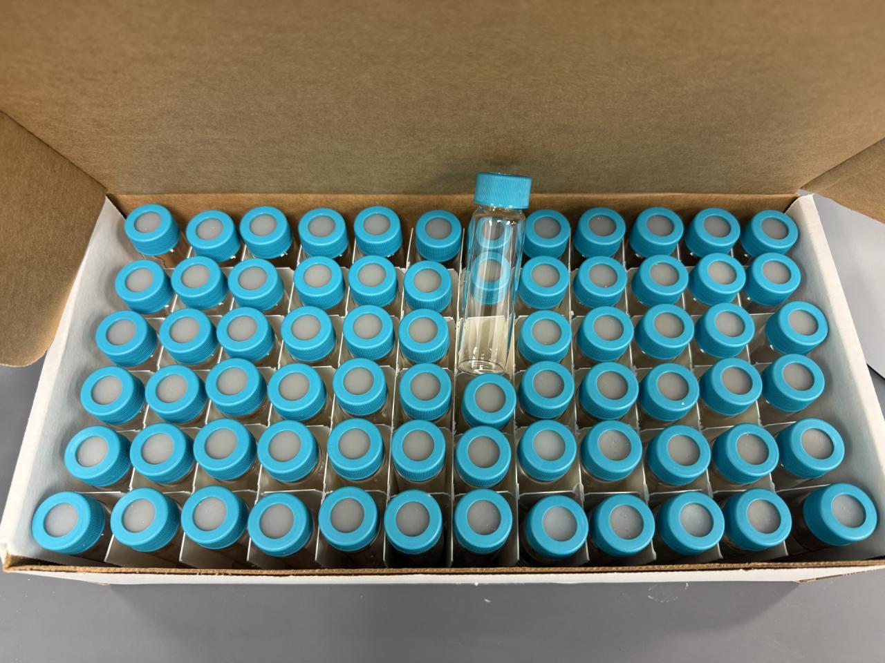 Vials, ASI, 140-40C/EP/TS,S, 40ML VOA TYPE W/ LID & SEPTUM.