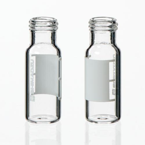 Vial Kit, 1.5mL Clear Glass w/Screw Caps and Non-Slit Silicone/PTFE Septa, 500/pk