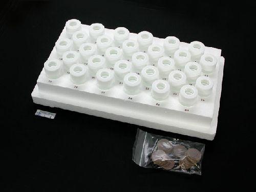 Vial Kit 13mL Clear Glass for SIL-10AP w/Screw Caps and Non-slit Silicone/PTFE Septa, 30/pk